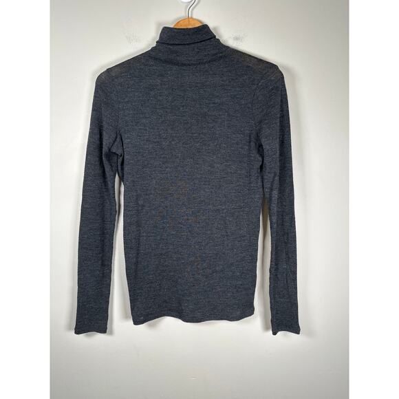 Vince Long Sleeve Turtleneck Charcoal Gray Size Small Layering - Picture 1 of 7